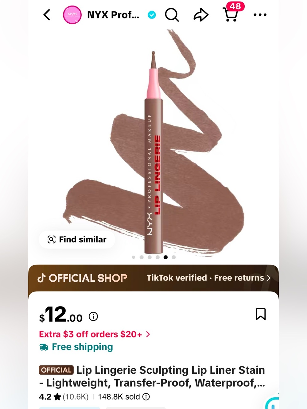 Lip Lingerie Sculpting Lip Liner Stain - Transfer-Proof, Waterproof